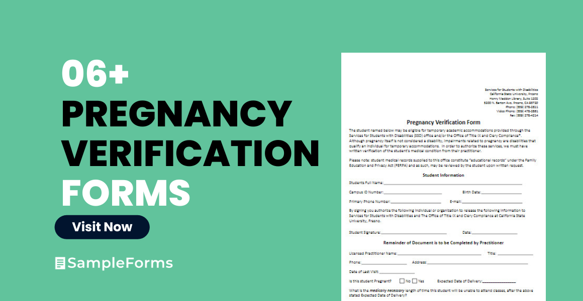 pregnancy verification forms
