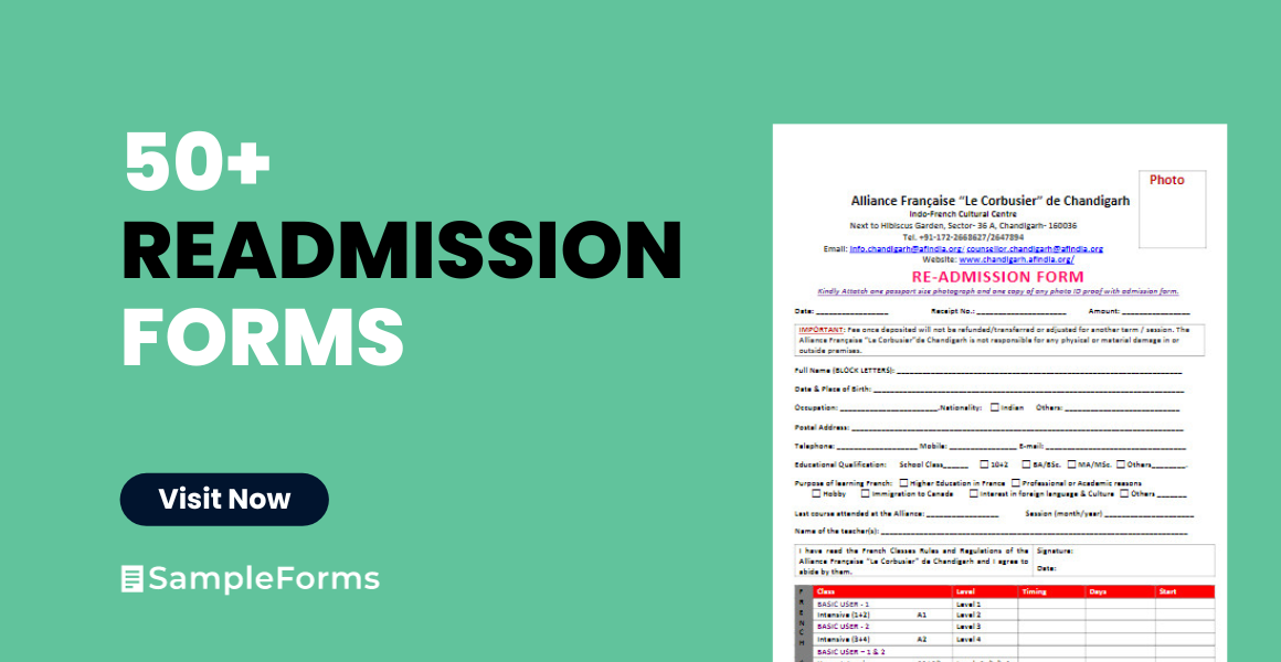 readmission form