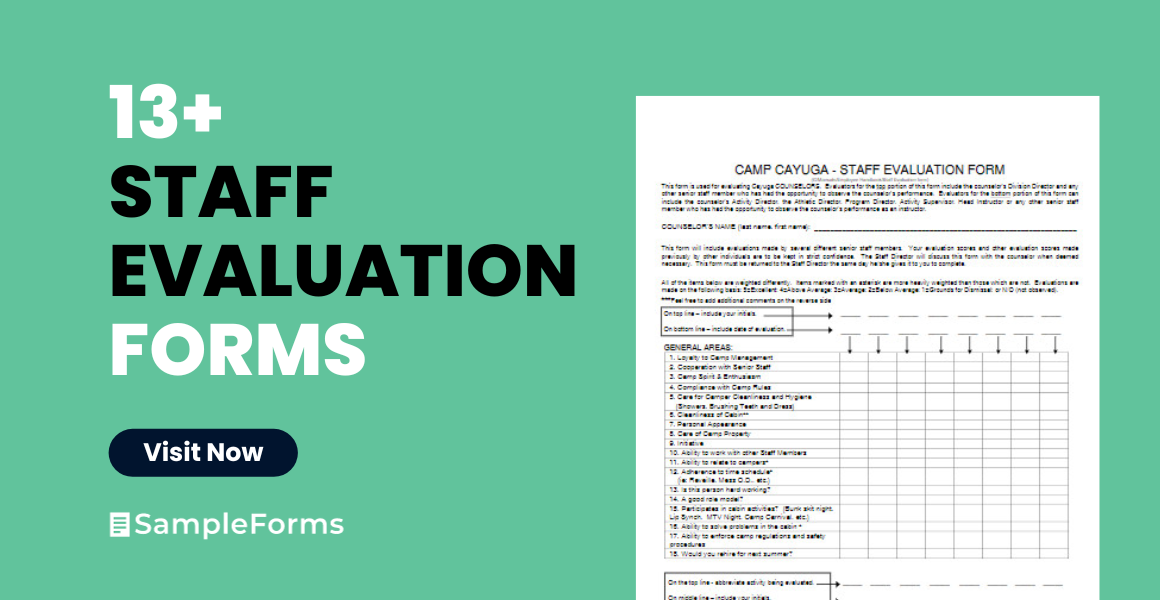 staff evaluation form