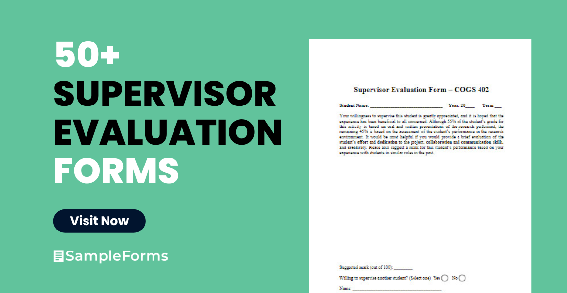 supervisor evaluation forms