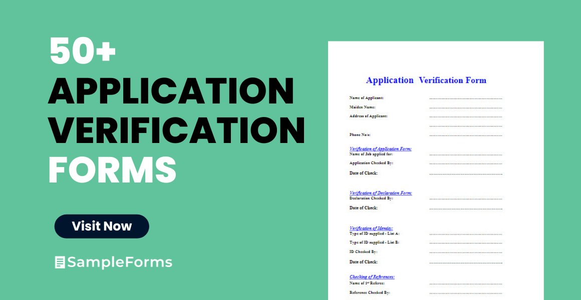application verification forms