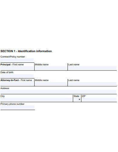 blank insurance power of attorney form