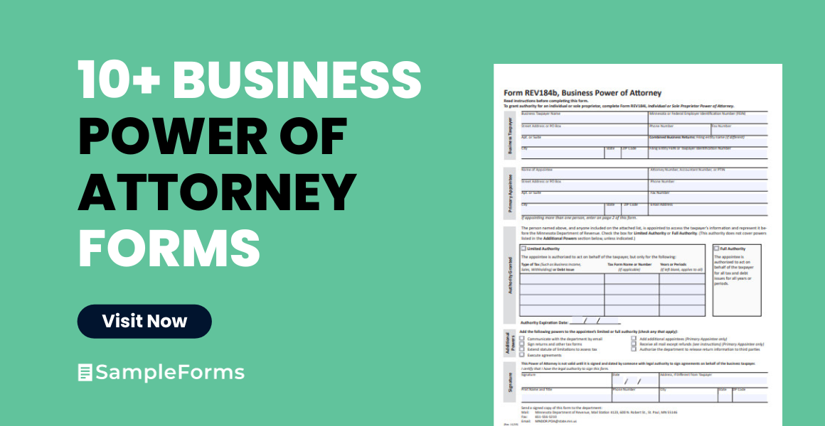 business power of attorney forms