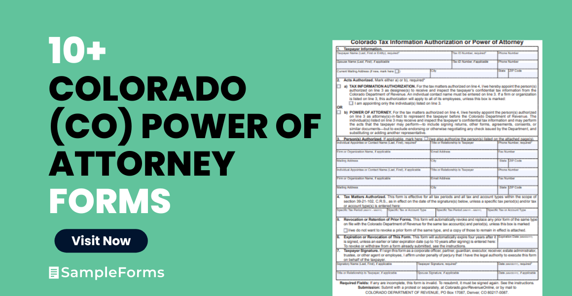 colorado co power of attorney form