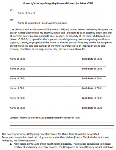 Free 10+ Minor Power of Attorney Form Download – How to Create Guide, Tips