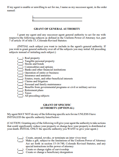 10+ Free Colorado (CO) Power of Attorney Form Download – How to Create ...