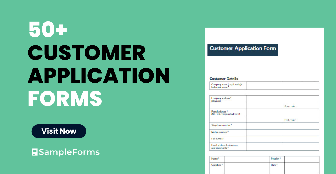 customer application forms