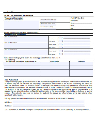 general business power of attorney form