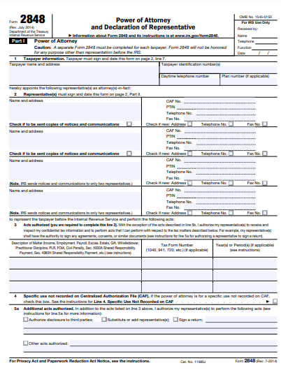 10 Irs Form 2848 Power Of Attorney Forms Download How To Create Guide Tips 9052