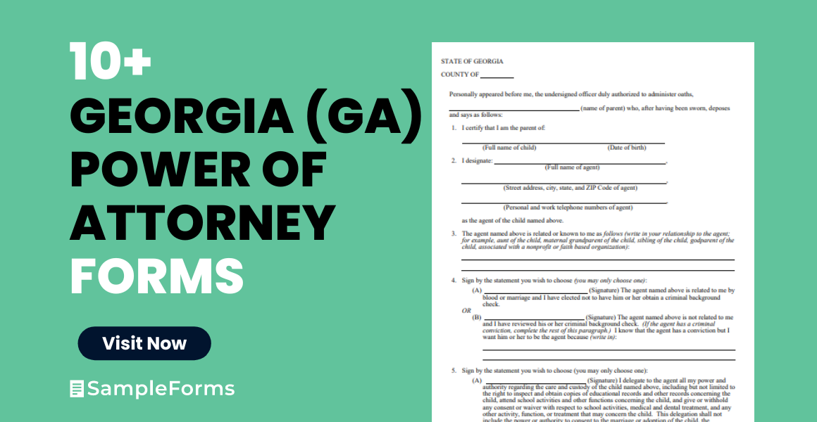 georgia ga power of attorney form