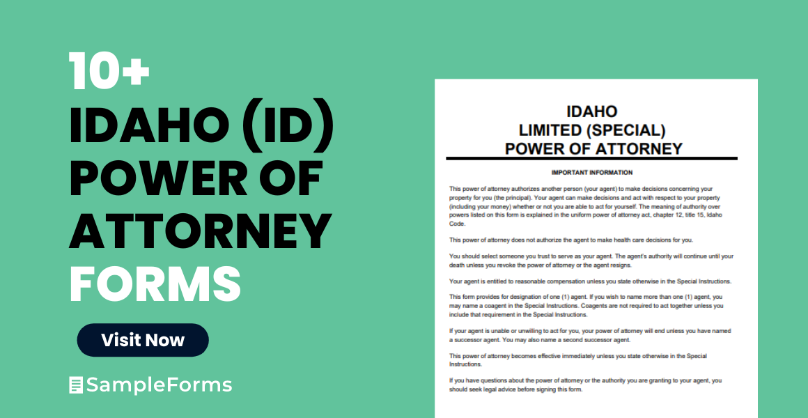idaho id power of attorney form