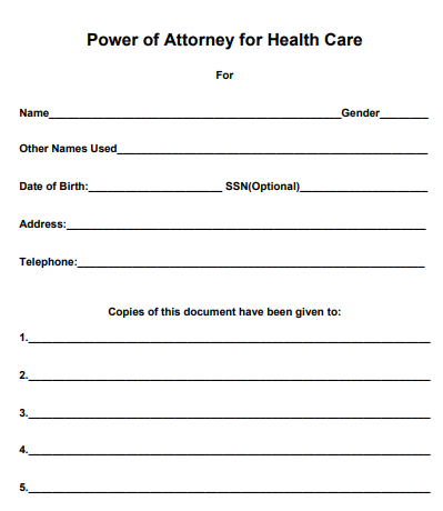 illinois medical power of attorney form