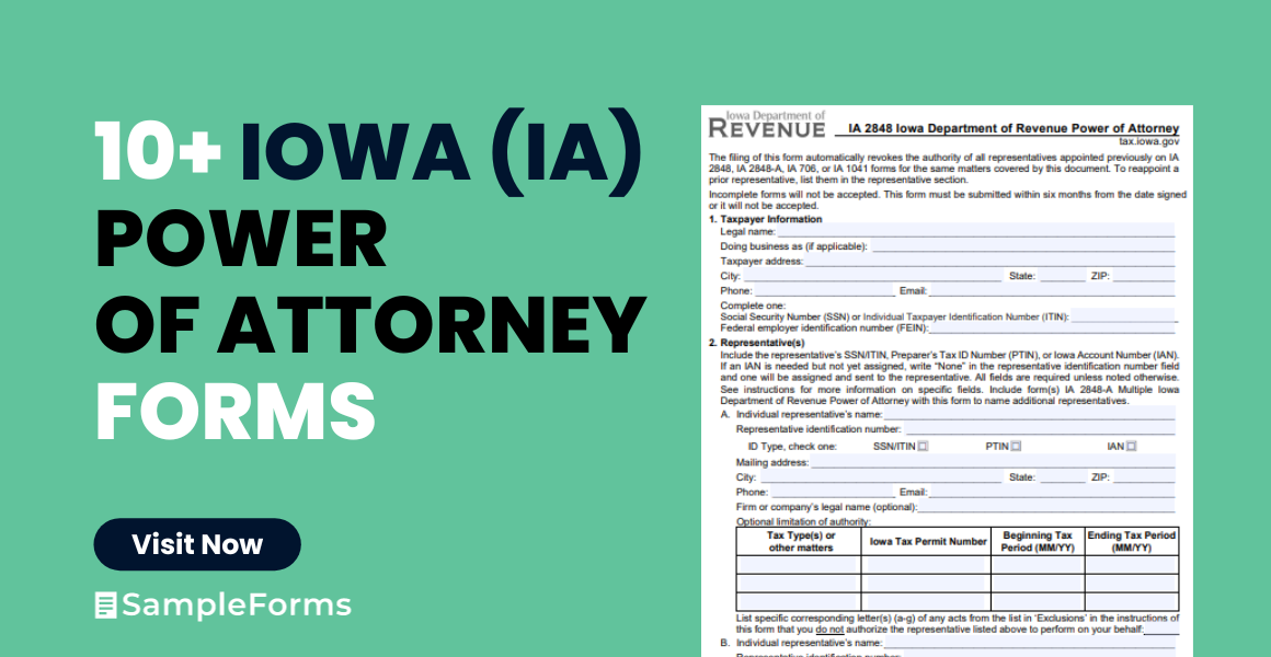 iowa ia power of attorney forms