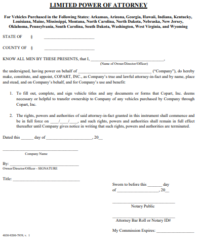 kentucky limited power of attorney form