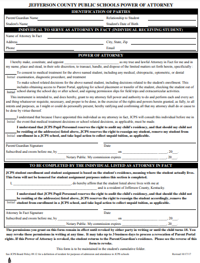 kentucky simple power of attorney form