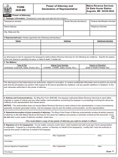 10 Free Maine Me Power Of Attorney Form Download How To Create Guide Tips 0186