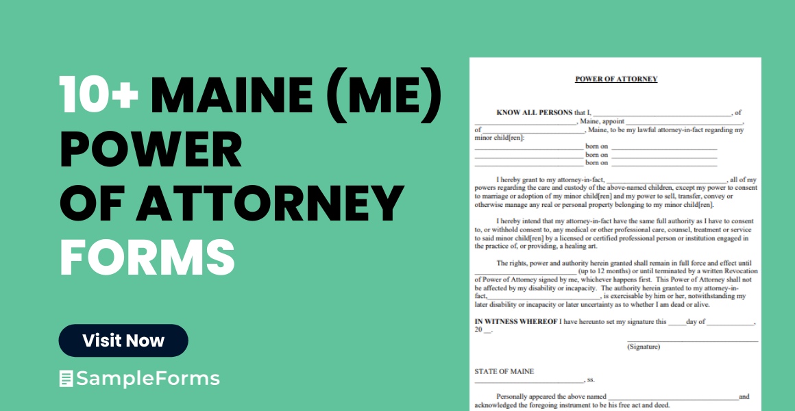 maine me power of attorney forms