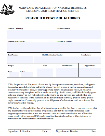 10+ Free Maryland (MD) Power of Attorney Form Download – How to Create ...
