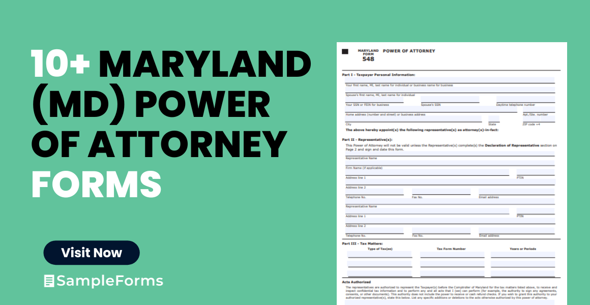 maryland md power of attorney forms