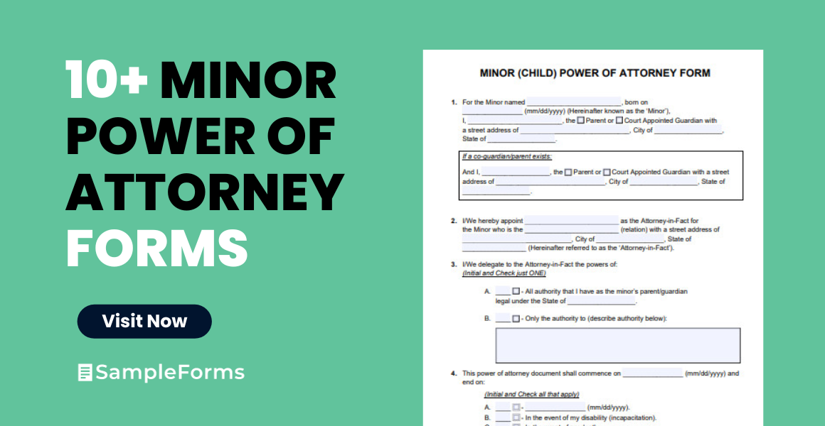 minor power of attorney forms