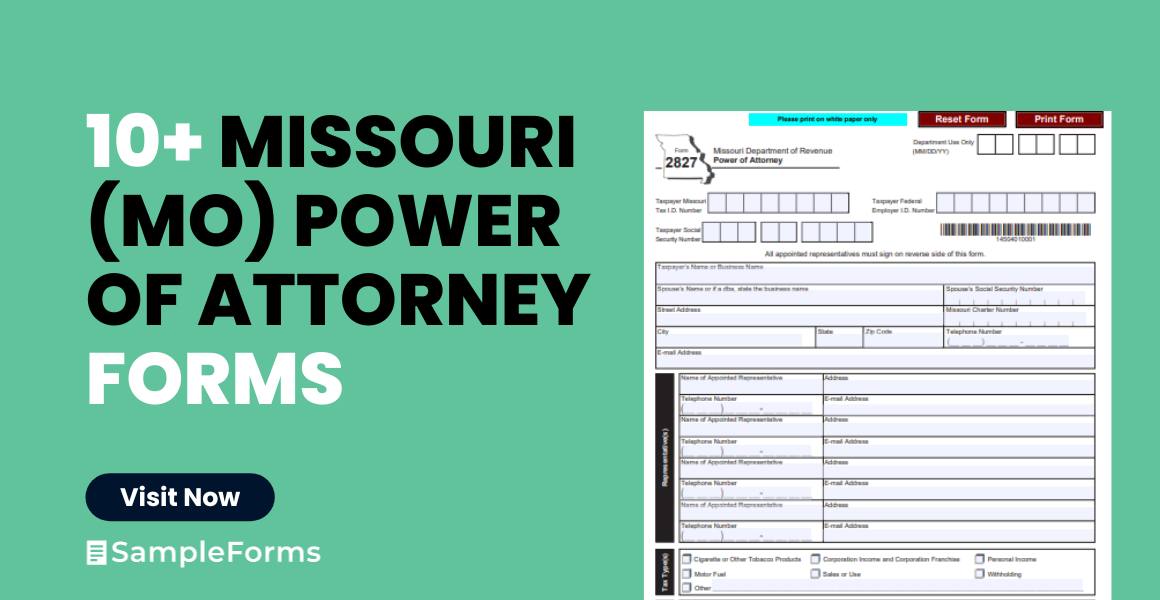 missouri mo power of attorney forms