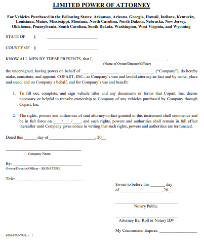 montana limited power of attorney form