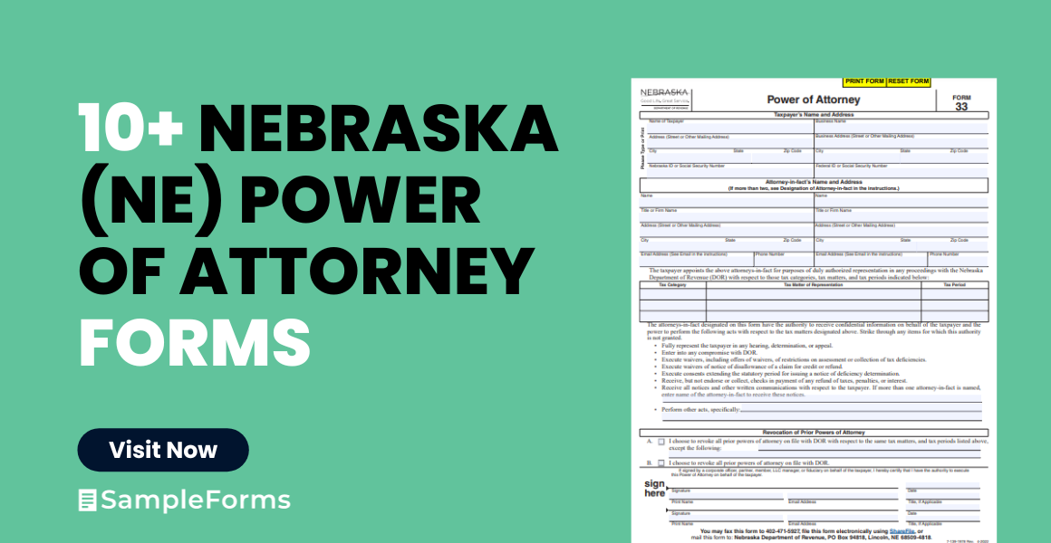 nebraska ne power of attorney forms