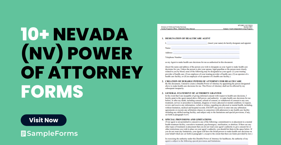 nevada nv power of attorney forms