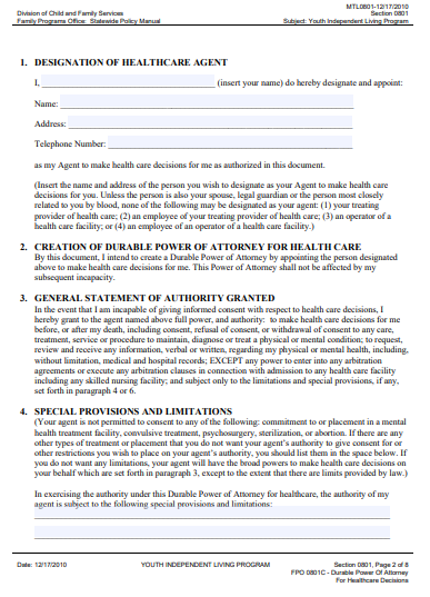 nevada sample power of attorney form