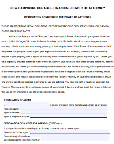 new hampshire financial power of attorney form 