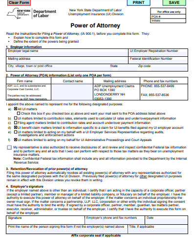 new hampshire printable power of attorney form