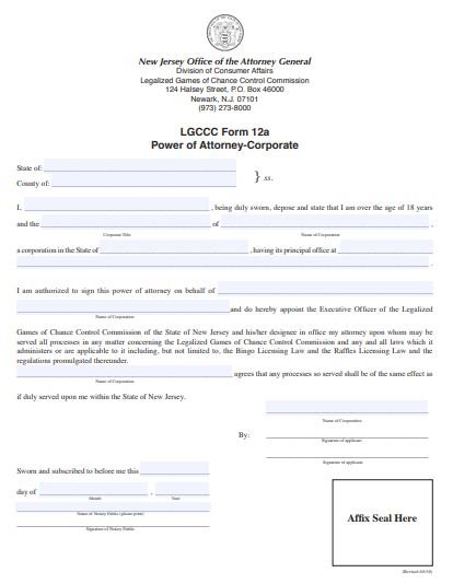 new jersey simple power of attorney form