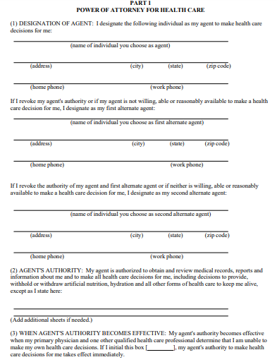 new mexico blank power of attorney form