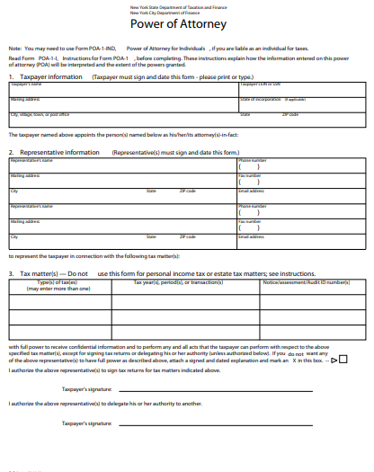 10+ Free New York (NY) Power of Attorney Form Download – How to Create ...