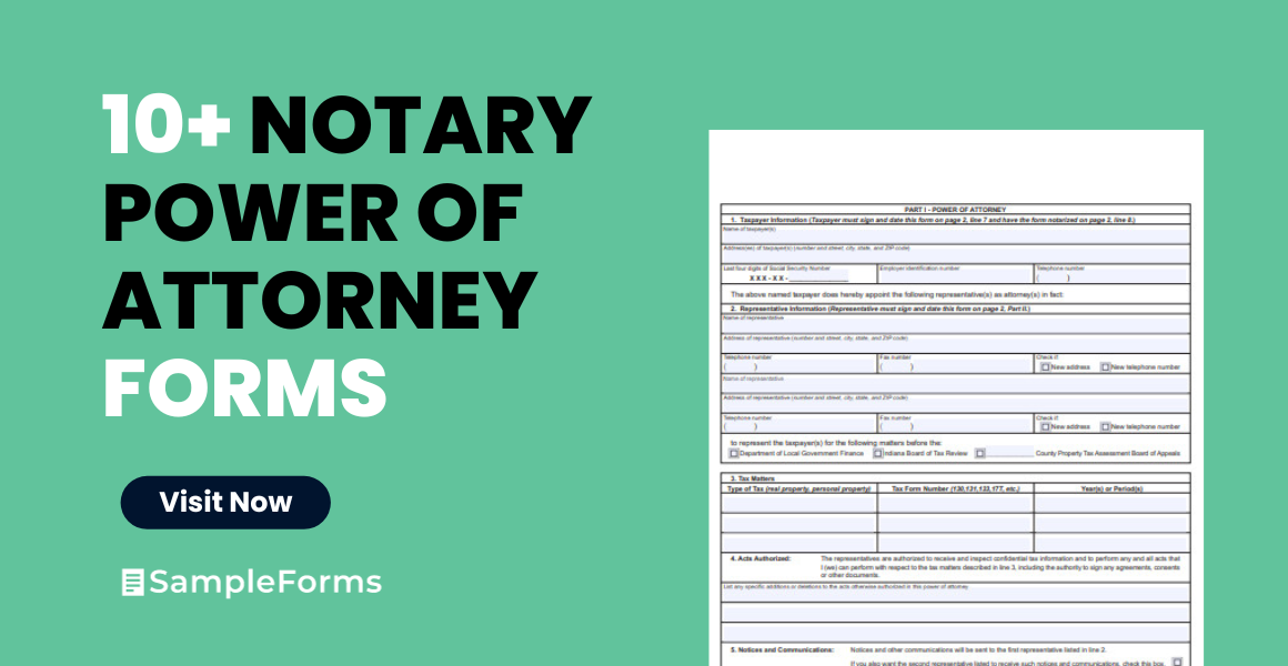 notary power of attorney forms