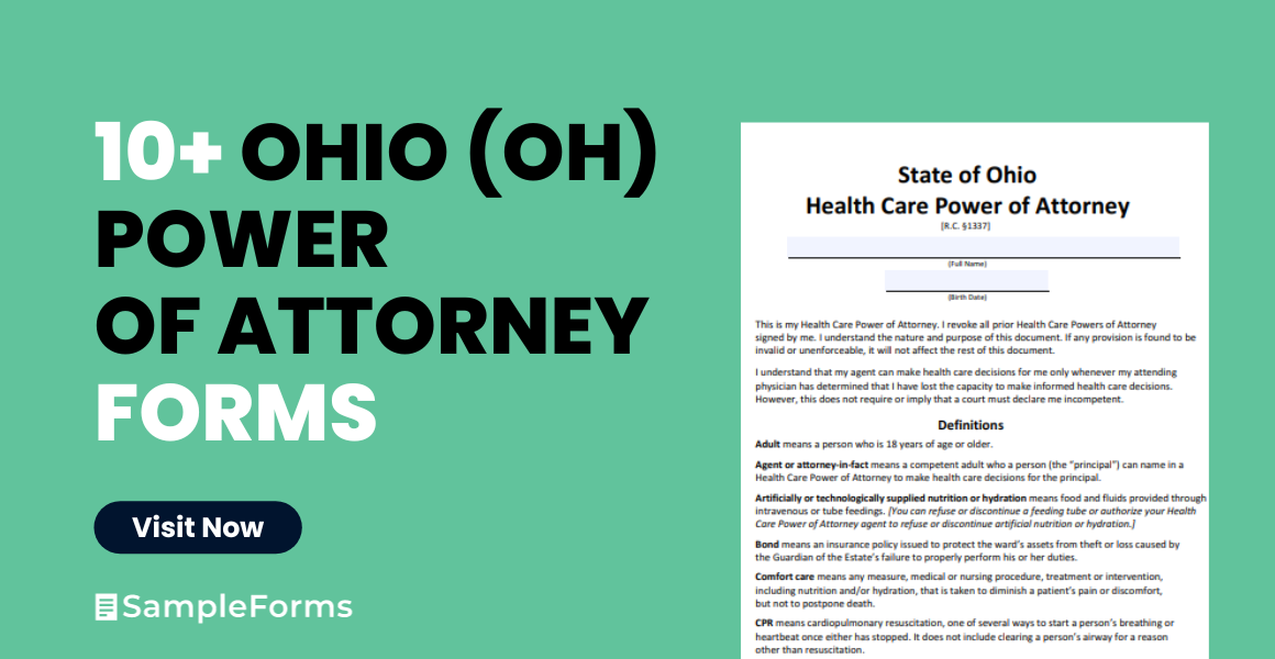 ohio oh power of attorney forms