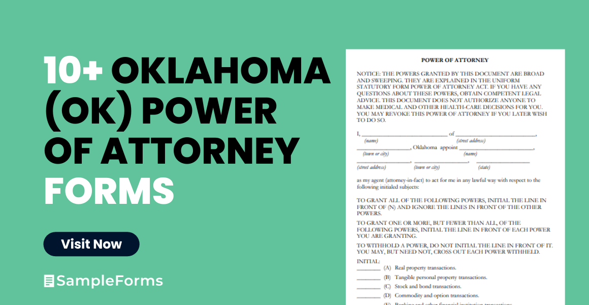 oklahoma ok power of attorney forms