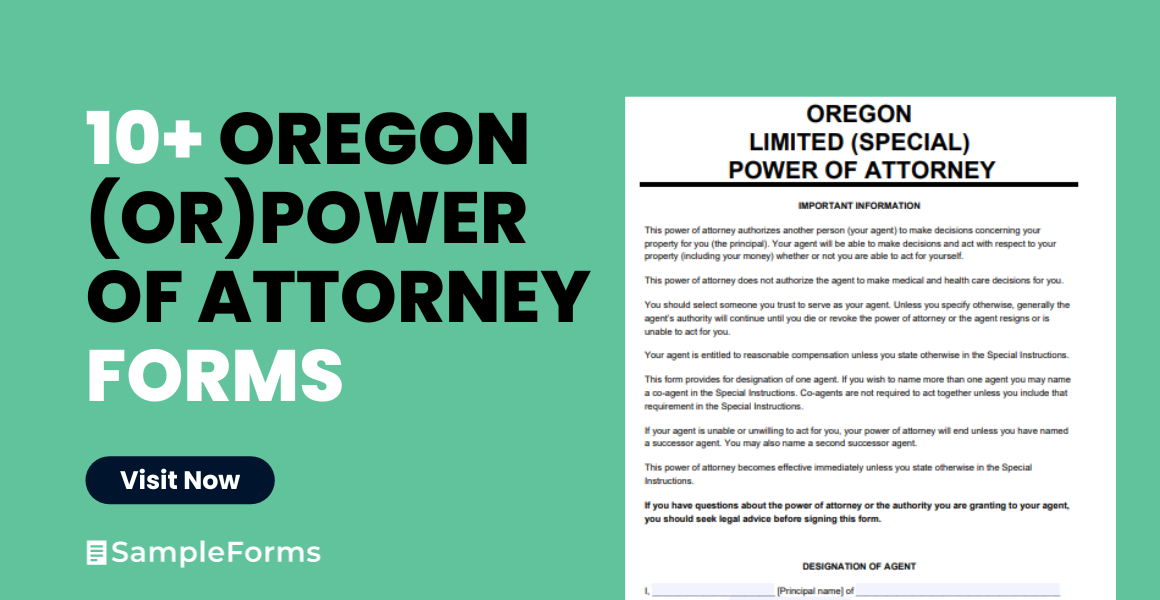 oregon or power of attorney forms