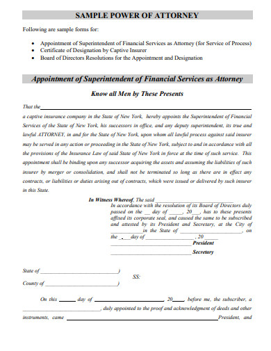printable insurance power of attorney form