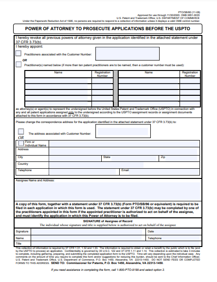 printable trademark power of attorney forms
