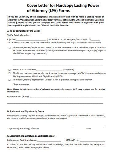 sample lasting power of attorney form