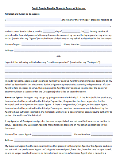 10+ Free South Dakota (SD) Power of Attorney Form Download – How to ...