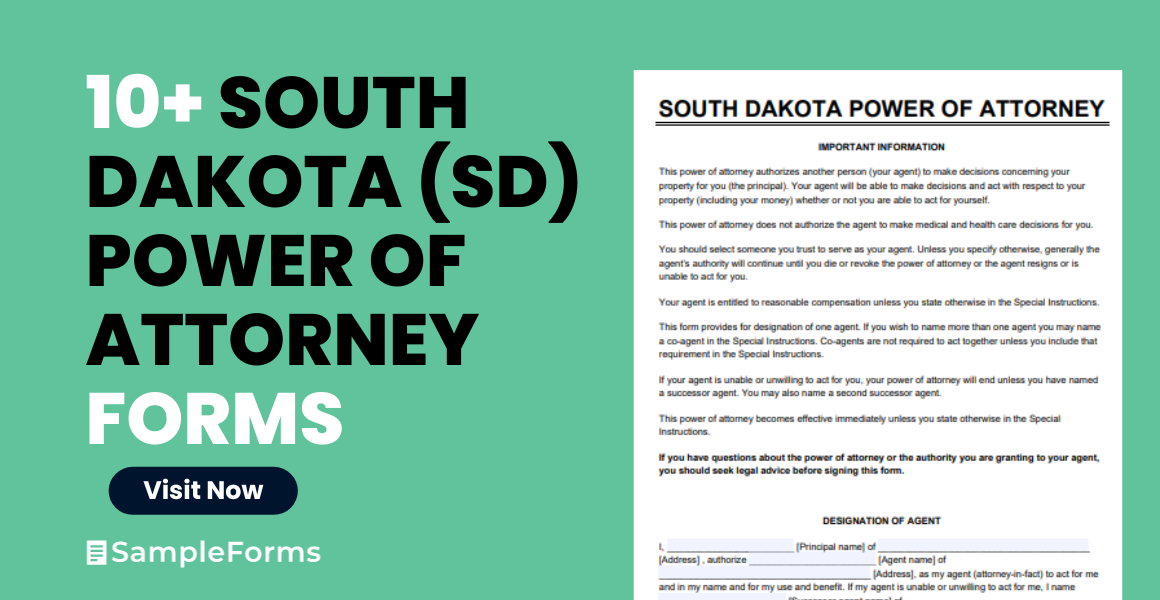 south dakota sd power of attorney forms