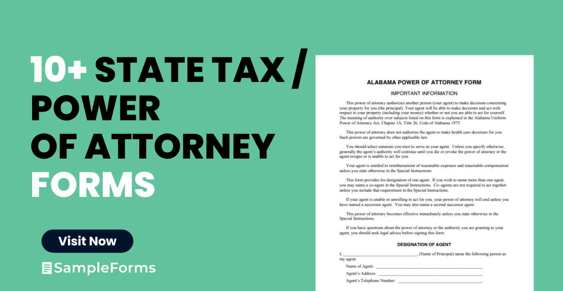 state tax power of attorney forms