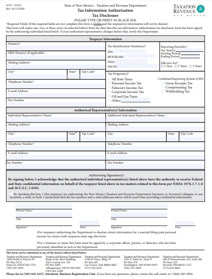 state of new mexico power of attorney form 