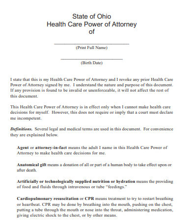 10+ Free Ohio (oh) Power Of Attorney Form Download – How To Create 