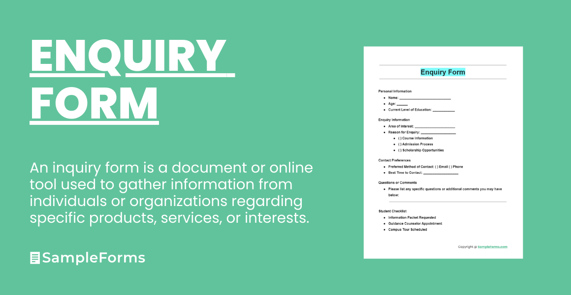 enquiry form
