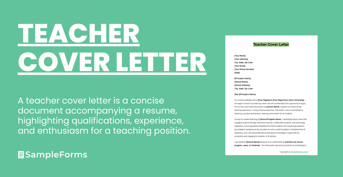 teacher cover letter