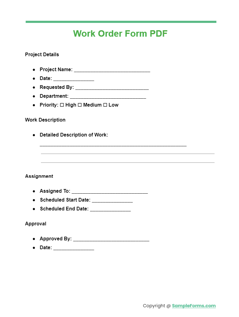 work order form pdf