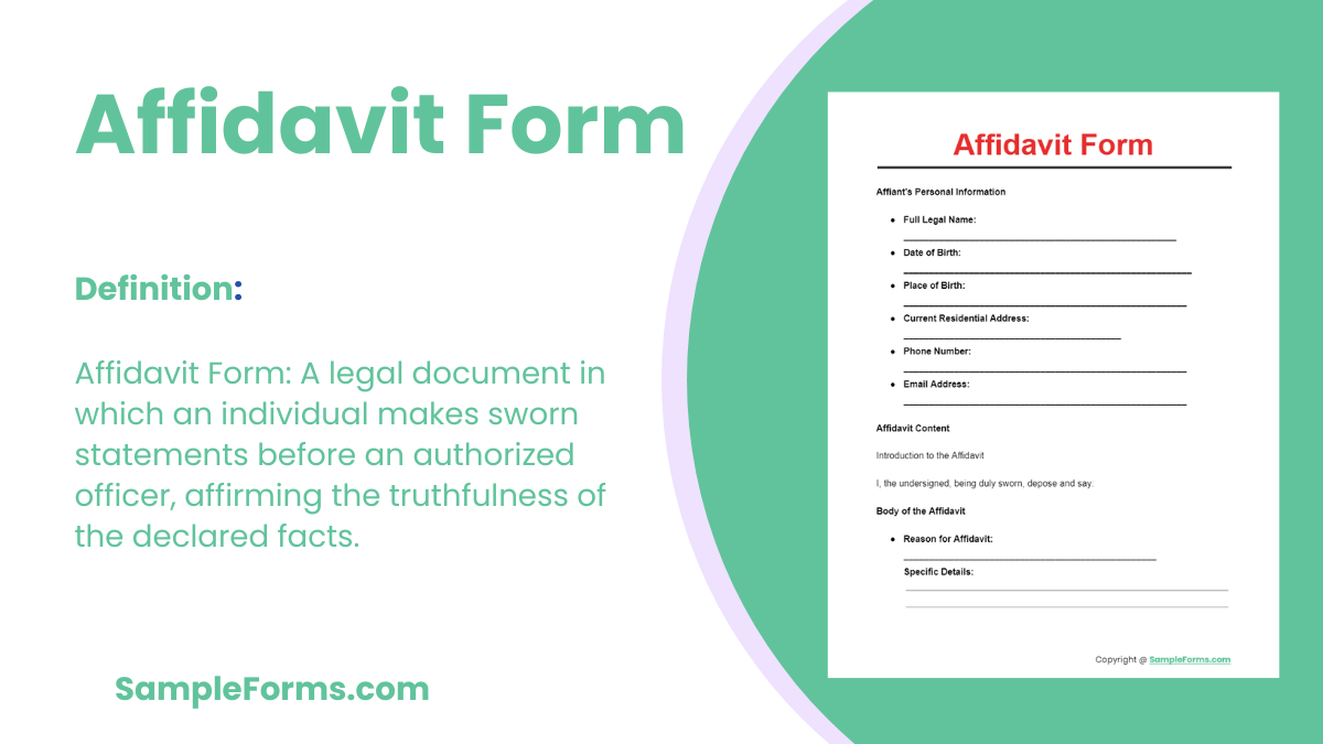 affidavit form